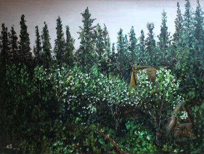 Evening Garden - 1 Painting by Alexey Beregovoy
