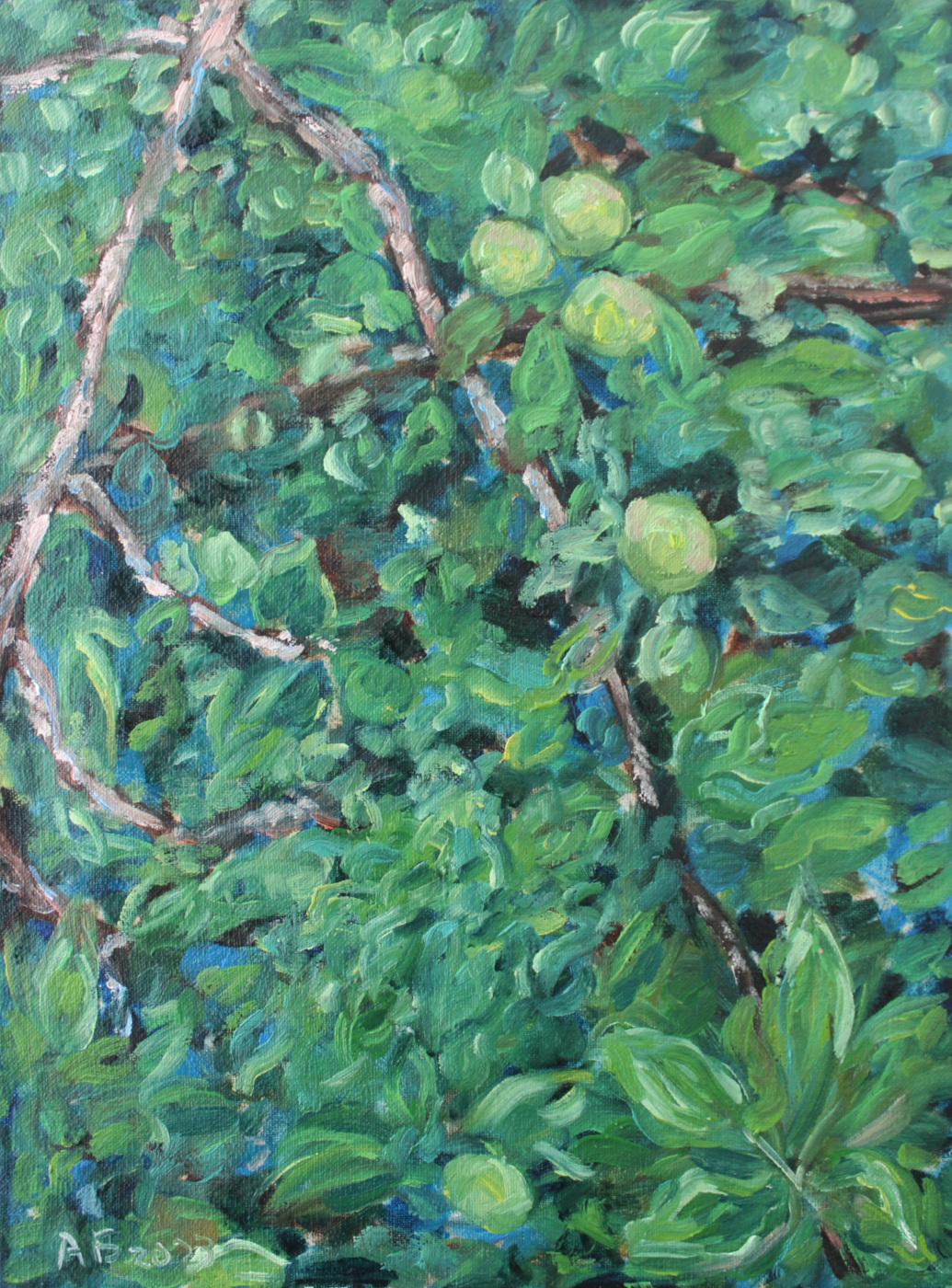 Apple Branch Painting by Alexey Beregovoy