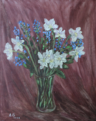 Daffodils - 3 Painting by Alexey Beregovoy