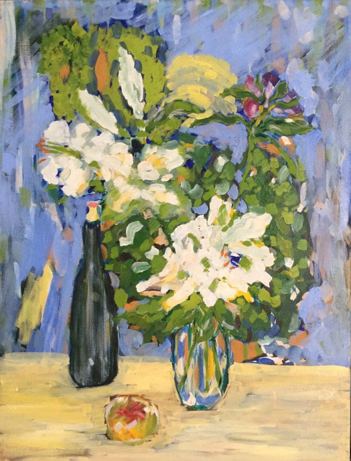 Second Still Life with Lilies Painting by Alexey Beregovoy