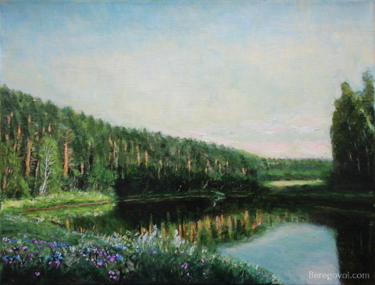 Summer Evening on the Chusovaya river Painting by Alexey Beregovoy