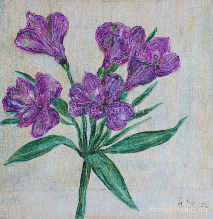 Inca Lily Painting by Alexey Beregovoy