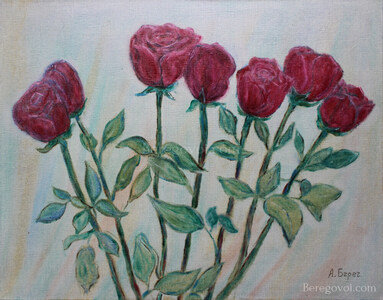 Roses Painting by Alexey Beregovoy
