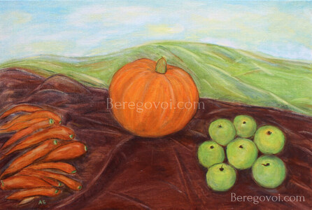 Giant's Harvest Painting by Alexey Beregovoy